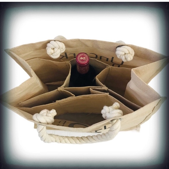 Wine Bottle Shopping Bag Uncork & Unwind - Picture 2 of 7